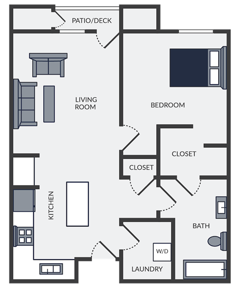 a floor plan of a bedroom apartment
